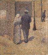 Man and Woman in the Street Charles Angrand